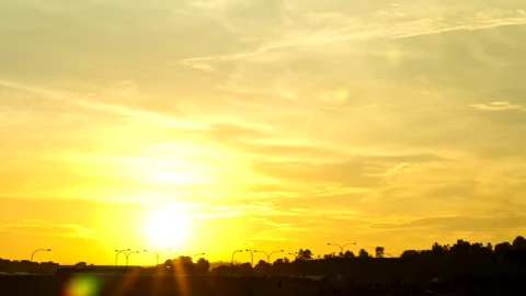 Stock Footage Yellow Sky As The Sun Sets Live Wallpaper Free - Free Live Wallpaper