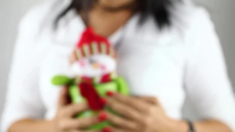 Stock Footage Woman Offering A Christmas Gift Live Wallpaper Free - Free Live Wallpaper