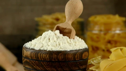 Stock Footage Wooden Bowl With Flour Live Wallpaper Free - Free Live Wallpaper