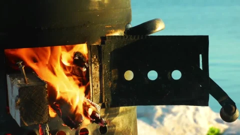 Stock Footage Wood Fire In An Urn For Water Live Wallpaper Free - Free Live Wallpaper