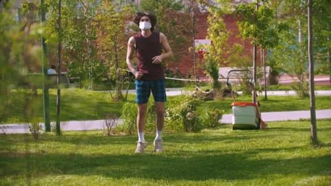 Stock Footage Young Man Starts To Run In The Park Live Wallpaper Free - Free Live Wallpaper