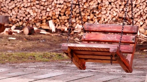 Stock Footage Wooden Swing On Chains Live Wallpaper Free - Free Live Wallpaper