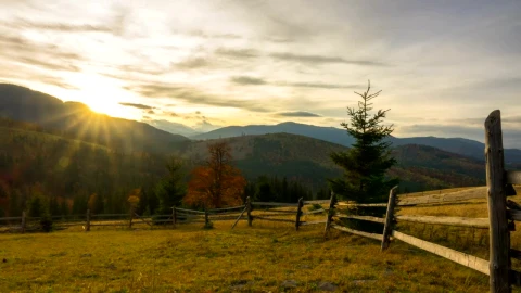 Stock Footage Wooden Fence And The Mountains Live Wallpaper Free - Free Live Wallpaper