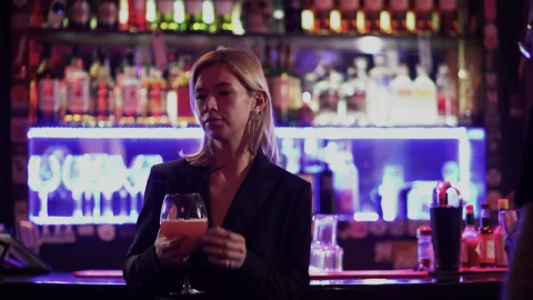 Stock Footage Woman Rejects Pickup Line At Bar In Night Club Live Wallpaper Free - Free Live Wallpaper