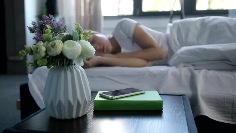 Stock Footage Woman Switching Off Her Alarm Live Wallpaper Free - Free Live Wallpaper