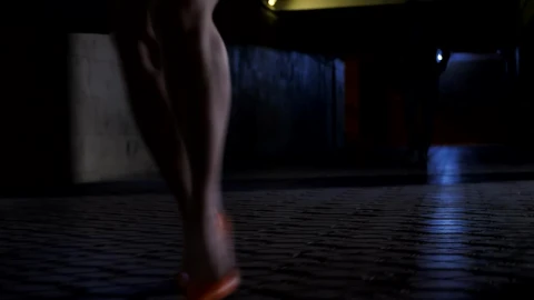 Stock Footage Woman Running From Someone At Night Live Wallpaper Free - Free Live Wallpaper