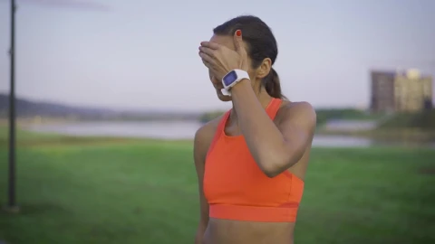 Stock Footage Woman Drinking Water After Training Live Wallpaper Free - Free Live Wallpaper