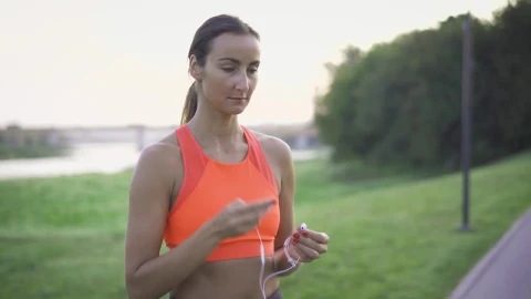 Stock Footage Woman Preparing To Jog Live Wallpaper Free - Free Live Wallpaper