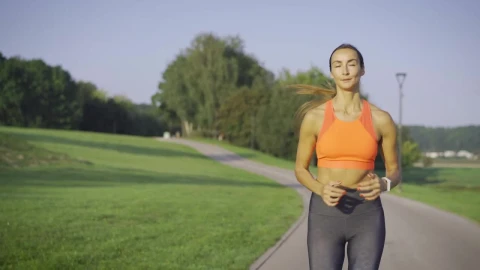 Stock Footage Woman Running In The Park Live Wallpaper Free - Free Live Wallpaper