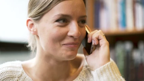 Stock Footage Woman Talking On The Phone Live Wallpaper Free - Free Live Wallpaper