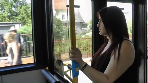 Stock Footage Woman In The Bus Seeing Through The Windows Live Wallpaper Free - Free Live Wallpaper