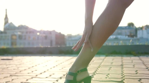 Stock Footage Young Brunette Woman Dancing In A Rooftop Live Wallpaper Free - Free Live Wallpaper
