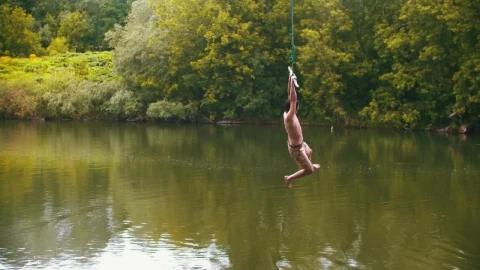 Stock Footage Young Man Enjoying A Lake Swing Live Wallpaper Free - Free Live Wallpaper