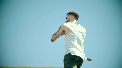 Stock Footage Young Stylish Man With Tattoos In White Shirt Dancing Live Wallpaper Free - Free Live Wallpaper