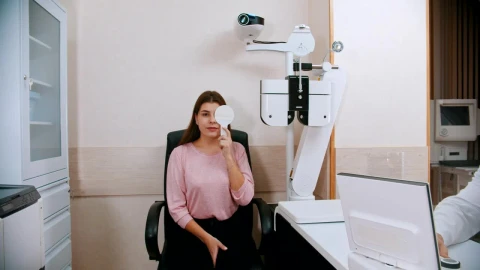 Stock Footage Young Woman On A Vision Examination Live Wallpaper Free - Free Live Wallpaper