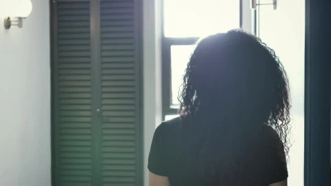 Stock Footage Young Woman Is Greeted At Her Friends Apartment Live Wallpaper Free - Free Live Wallpaper