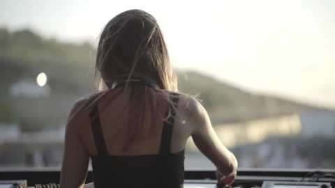 Stock Footage Woman Dj On Stage Live Wallpaper Free - Free Live Wallpaper