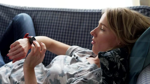 Stock Footage Woman Scrolling Through Messages Live Wallpaper Free - Free Live Wallpaper