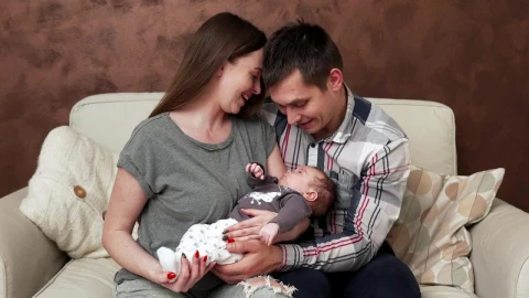 Stock Footage Young Couple With Their Newborn Live Wallpaper Free - Free Live Wallpaper