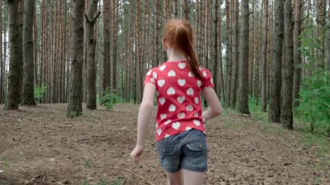 Stock Footage Young Girl Running Through Trees Live Wallpaper Free - Free Live Wallpaper