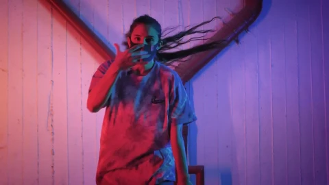 Stock Footage Woman Dancing Hip Hop Looking At The Camera Live Wallpaper Free - Free Live Wallpaper