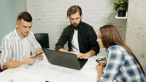 Stock Footage Working Board Of A Young Team In The Office Live Wallpaper Free - Free Live Wallpaper