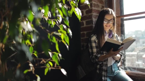 Stock Footage Woman Reading By Window Is Inspired By Story Live Wallpaper Free - Free Live Wallpaper