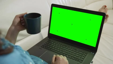 Stock Footage Woman With Greenscreen Laptop For Web Demo Live Wallpaper Free - Free Live Wallpaper