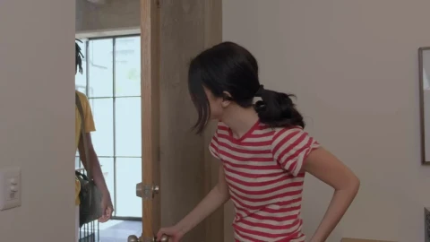 Stock Footage Young Woman Getting Excited At Her Boyfriend At Home Live Wallpaper Free - Free Live Wallpaper