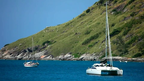 Stock Footage Yatchs Sailing In The Blue Sea Live Wallpaper Free - Free Live Wallpaper