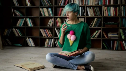 Stock Footage Woman Deep In Thought While Reading Live Wallpaper Free - Free Live Wallpaper