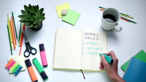 Stock Footage Woman Thinking While Writing Notes Live Wallpaper Free - Free Live Wallpaper