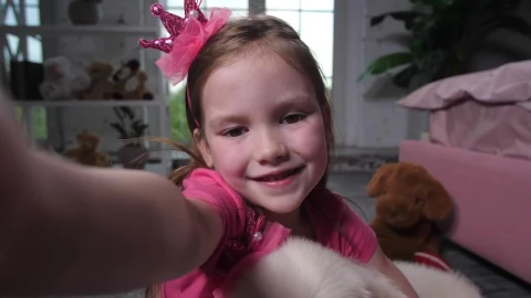 Stock Footage Young Girl And Her Dog Smiling At The Camera Live Wallpaper Free - Free Live Wallpaper