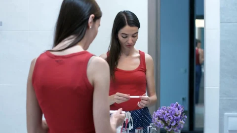 Stock Footage Woman Unhappy With Her Pregnancy Test Live Wallpaper Free - Free Live Wallpaper