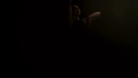 Stock Footage Young Woman Dancing In A Dark Room Live Wallpaper Free - Free Live Wallpaper