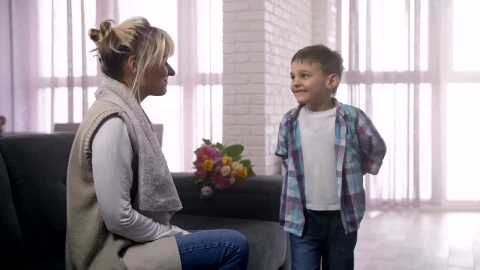 Stock Footage Young Boy Giving His Mother A Gift Live Wallpaper Free - Free Live Wallpaper