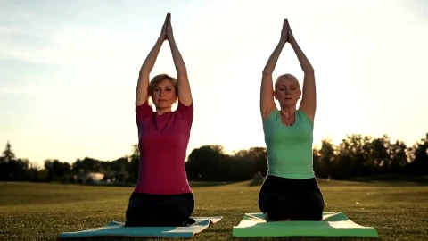Stock Footage Woman Doing Yoga Live Wallpaper Free - Free Live Wallpaper