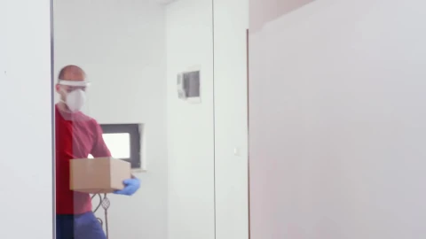 Stock Footage Woman Uses Mobile Pay For Delivery During Pandemic Live Wallpaper Free - Free Live Wallpaper