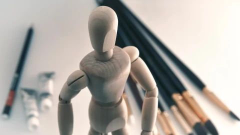 Stock Footage Wooden Mannequin And Some Art Instruments Live Wallpaper Free - Free Live Wallpaper