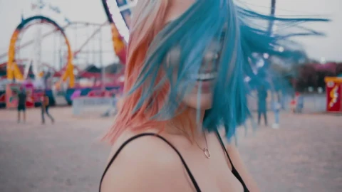 Stock Footage Young Woman Smiling At The Fair Live Wallpaper Free - Free Live Wallpaper