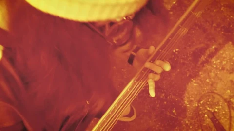 Stock Footage Young Girl Playing The Bass Close Up Live Wallpaper Free - Free Live Wallpaper