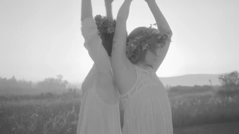 Stock Footage Women With Wreaths Of Flowers Dancing On A Plain In Live Wallpaper Free - Free Live Wallpaper