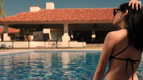 Stock Footage Woman Sunbathing In The Pool Live Wallpaper Free - Free Live Wallpaper