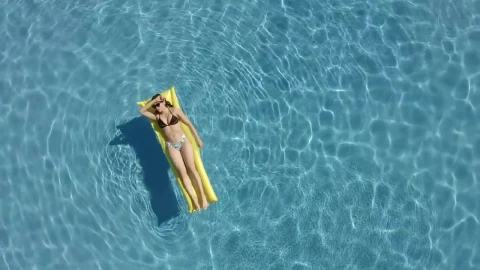 Stock Footage Woman Enjoying Summer Sun At A Pool Live Wallpaper Free - Free Live Wallpaper