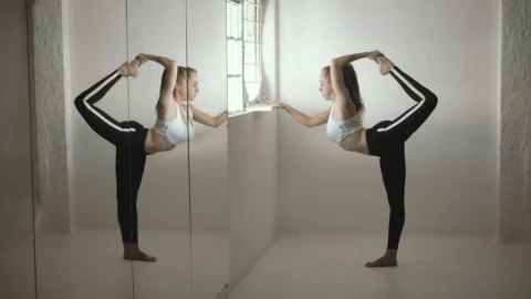Stock Footage Woman In Front Of A Window Stretching Live Wallpaper Free - Free Live Wallpaper