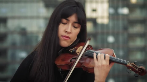 Stock Footage Woman Playing The Violin With Skill Live Wallpaper Free - Free Live Wallpaper