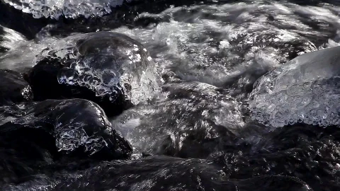 Icy River Rocks Video Live Wallpaper - Free Live Wallpaper