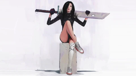 Girl With Great Sword Live Wallpaper For PC - Free Live Wallpaper