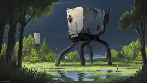 Apocalyptic Swamp Mechanic Live Wallpaper - Free Live Wallpaper