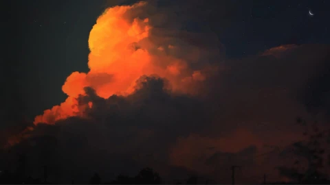 Clouds, Sky, Plane, Birds, Moon, Night, Dark, Live Wallpaper - Free Live Wallpaper